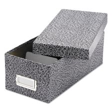 Oxford Reinforced Board Card File, Lift-Off Cover, Holds 1,200 3 x 5 Cards, 5.13 x 11 x 3.63, Black/White