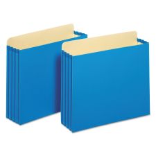 Pendaflex File Cabinet Pockets, 3.5" Expansion, Letter Size, Blue, 10/Box