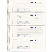 Rediform Wirebound Money Receipt Book, 3-Part, Carbonless, 2 3/4" x 7", Set Of 120