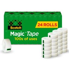 Scotch Magic Tape, Invisible, 24 Tape Rolls, 3/4 in x 1000 in, Home Office Supplies and School Supplies for College and Classrooms