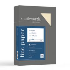Southworth Granite Specialty Paper, 24 lb Bond Weight, 8.5 x 11, Ivory, 500/Ream