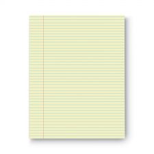 Universal Glue Top Pads, Narrow Rule, 50 Canary-Yellow 8.5 x 11 Sheets, Dozen