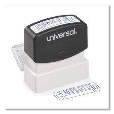 Universal Message Stamp, COMPLETED, Pre-Inked One-Color, Blue Ink