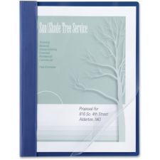 ACCO Front Vinyl Report Cover, 8-1/2" x 11", Clear/Blue