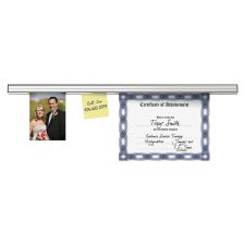 Advantus Grip-A-Strip Display Rail, 1 1/2" x 12", Platinum Satin Finish