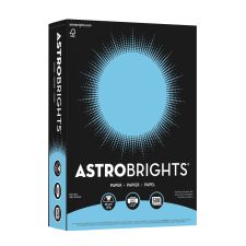 Astrobrights Color Multi-Use Printer & Copy Paper, 1 Ream, Lunar Blue, Letter (8.5" x 11"), 500 Sheets Per Ream, 24 Lb, 94 Brightness