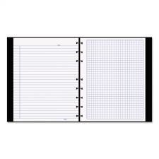 Blueline NotePro Quad Notebook, Data/Lab-Record Format with Narrow and Quadrille Rule Sections, Black Cover, (96) 9.25 x 7.25 Sheets
