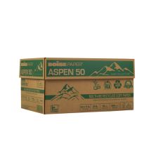 Boise ASPEN 50 Multi-Use Printer & Copy Paper, White, Letter (8.5" x 11"), 5000 Sheets Per Case, 20 Lb, 92 Brightness, 50% Recycled, FSC Certified