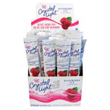 Crystal Light On The Go Mix Sticks, Raspberry, Box Of 30 Packets