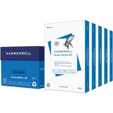 Hammermill Great White Inkjet Or Laser Paper, 1 Ream, White, Ledger Size (11" x 17"), 30% Recycled, Ream Of 500 Sheets, 20 Lb, 92 Brightness