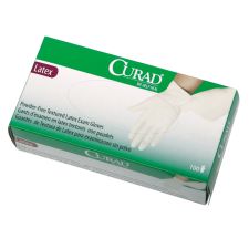 Medline Curad Powder-Free Latex Exam Gloves, Large, Box Of 100 Gloves