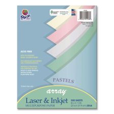 Pacon Array Colored Bond Paper, 20 lb Bond Weight, 8.5 x 11, Assorted Pastel Colors, 500/Ream