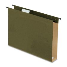 Pendaflex Extra-Capacity Hanging File Folders, 2" Expansion, Letter Size, Green, Box Of 20 Folders