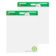 Post-it Super Sticky Easel Pads, 25" x 30", 30% Recycled, White, Pack Of 2 Pads