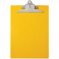 Saunders Plastic Clipboard, 1"Clip, 96% Recycled, Yellow