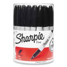 Sharpie Fine Tip Permanent Marker, Canister, Black, 36/Pack