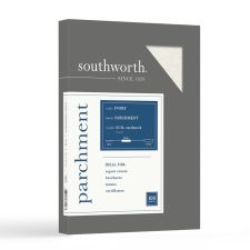 Southworth Parchment Specialty Paper, 8 1/2" x 11", 65 Lb, Ivory, Pack Of 100