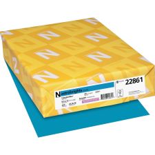 Wausau Astrobrights Multi-Use Card Stock, Celestial Blue, Letter (8.5" x 11"), 65 Lb, 30% Recycled, Pack Of 250