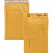 Alliance Rubber Kraft Bubble Mailers - Bubble - #0 - 6" Width x 10" Length Diameter - Peel & Seal - Paper - 25 / Carton - Kraft