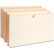 Business Source Heavyweight File Pockets, 1 1/2" Expansion, Legal Size, 8 1/2" x 14", Manila, Box Of 50 Pockets