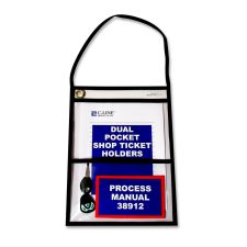 C-Line Stitched 2-Pocket Shop Ticket Holders, 9" x 12", Pack Of 15