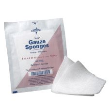Medline Sterile Gauze Sponges, 4" x 4", 12-Ply, Box Of 50