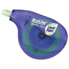 Paper Mate Liquid Paper DryLine Correction Tape, 1/5"W x 384"L, White, Pack Of 10