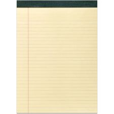Roaring Spring Legal Pads, 40 Sheets, 8 1/2" x 11 3/4", 30% Recycled,Canary, Pack Of 12