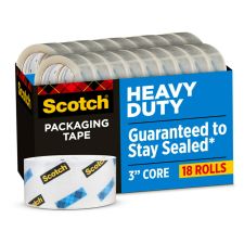 Scotch Heavy Duty Shipping Packing Tape, 18 Tape Rolls, 1 7/8 in x 54.6 yd, 1" Core, Designed - 385018CP