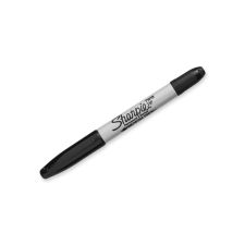 Sharpie Permanent Marker, Twin Tip, Fine and Ultra Fine Points, Black, 1 Count