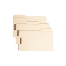 Smead SuperTab Manila Fastener Folder, Legal Size, Box of 50