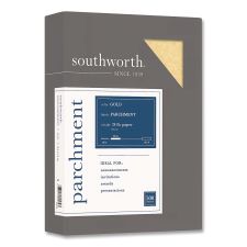 Southworth Parchment Specialty Paper, 24 lb Bond Weight, 8.5 x 11, Gold, 100/Pack