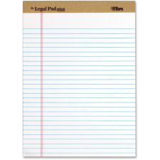 Tops The Legal Pad 71533 Notepad - 50 Sheets - Letter - 8 1/2" x 11" Sheet Size - White Paper - Perforated - 1 Dozen