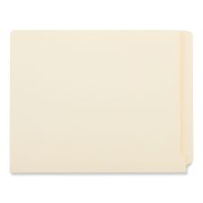 Universal Deluxe Reinforced End Tab Folders, 9" High Front, Straight Tabs, Letter Size, 0.75" Expansion, Manila, 100/Box