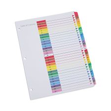 Universal Deluxe Table of Contents Dividers for Printers, 31-Tab, 1 to 31, 11 x 8.5, White, 1 Set
