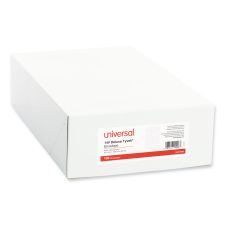 Universal Deluxe Tyvek Envelopes, #10 1/2, Square Flap, Self-Adhesive Closure, 9 x 12, White, 100/Box
