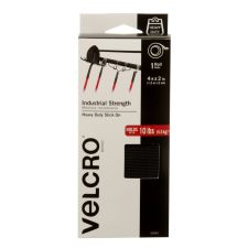 VELCRO Brand Industrial Strength Velcro Self Stick Tape, 2" x 4', Black