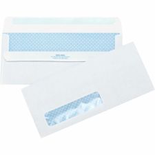 Business Source No.10 Standard Window Invoice Envelopes - Single Window - 9 1/2"x 4 1/2" - 24 lb - Self-sealing - White - Poly - 500 / Box - 42207