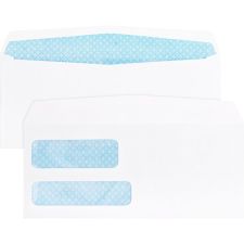 Business Source No. 9 Double Window Invoice Envelopes - Double Window - #9 - 8 7/8" Width x 3 7/8" Length - 24 lb - White - 500 / Box