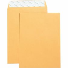 Business Source Self Adhesive Kraft Catalog Envelopes - Catalog - 9" Width x 12" Length - 28 lb - Self-sealing - Brown Kraft - Kraft - 250 / Box