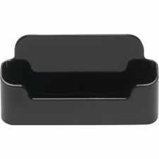 Deflecto Single Business Card Holder, 1.9" x 3.4" x 1.5", Black