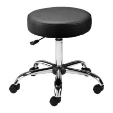 Lorell Pneumatic-Height Stool, Backless, Black