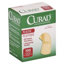 Medline Adhesive Plastic Bandages, 1" x 3", Box Of 100