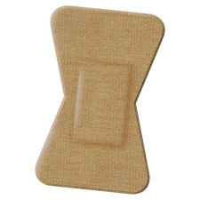Medline Comfort Cloth Woven Fingertip Bandages, 2" x 1 1/2", Neutral, Box Of 100