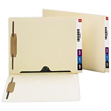 Smead End-Tab Fastener Folders With Full Pockets, Letter Size, Manila, Pack Of 50