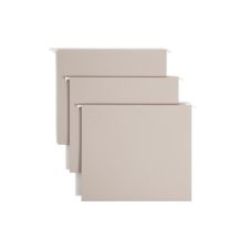 Smead TUFF Hanging Box Bottom Folder With Easy Slide? Tab, 2" Expansion, 1/3-Cut Sliding Tab, Letter Size, Steel Gray, Box of 18