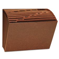 Universal Expanding Files, 12 Sections, 1/12-Cut Tabs, Letter Size, Redrope