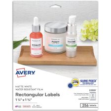 Avery Removable Durable Pricing Labels, 22828, 1 1/4" x 1 3/4", White, 32 Labels Per Sheet, Pack Of 256
