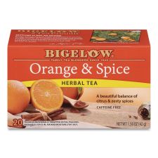 Bigelow Orange and Spice Herbal Tea, 28/Box