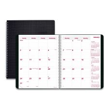 Brownline DuraFlex 14-Month Planner, 8.88 x 7.13, Black Cover, 14-Month: Dec 2025 to Jan 2027